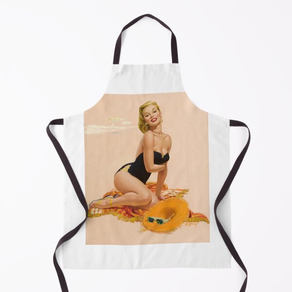 Item preview, Beach Blonde, Blanket and Black Bathing Suit by Al Buell - Pin-Ups Collection designed and sold by centuryretromedia.
