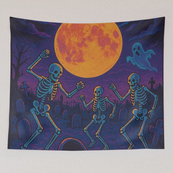 Item preview, Dancing Skulls on Halloween designed and sold by JonelleTshirts.