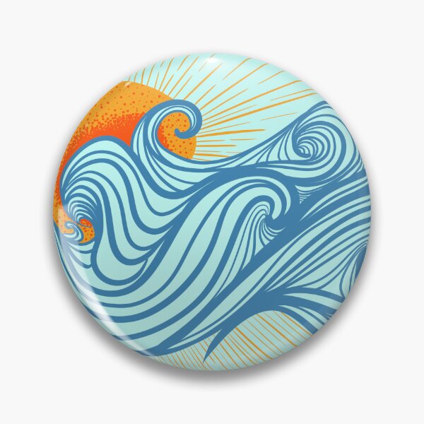 Item preview, Luminous Tides – Radiant Ocean Waves and Rising Sun Spiritual Art designed and sold by LUV963.