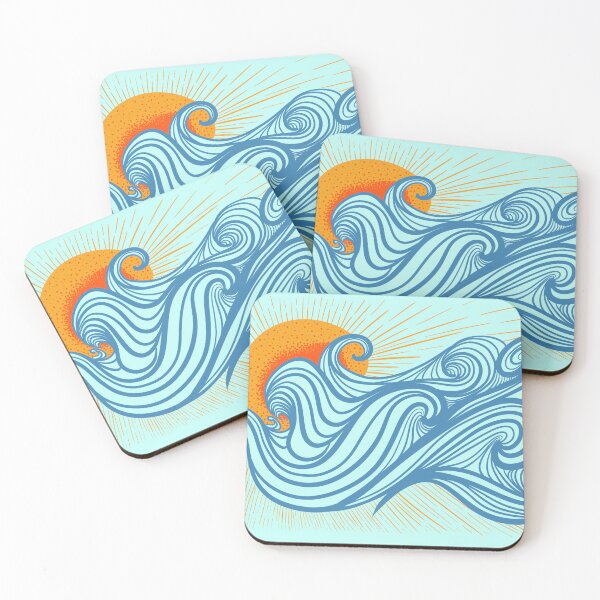 Item preview, Luminous Tides – Radiant Ocean Waves and Rising Sun Spiritual Art designed and sold by LUV963.