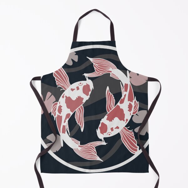 Aperçu de l'œuvre Logo sous-marin de poisson koï rose et bleu créée et vendue par TackyTime.
