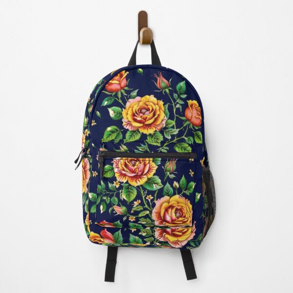 Item preview, vintage style orange roses designed and sold by Nice-patterns.
