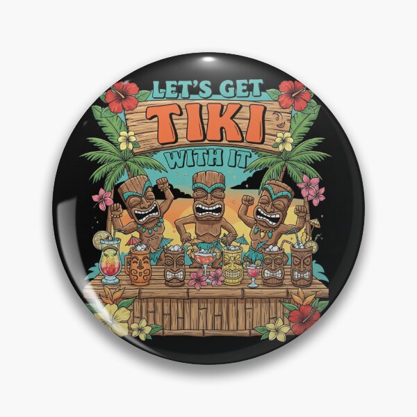 Item preview, LET´S GET TIKI WITH IT get jiggy with it - crazy life at the tiki bar - 7168x7168 designed and sold by darky72.