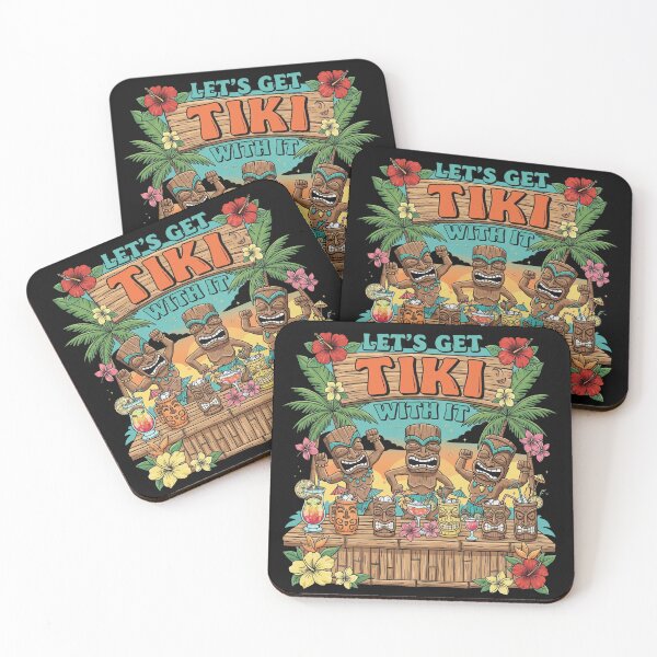 Item preview, LET´S GET TIKI WITH IT get jiggy with it - crazy life at the tiki bar - 7168x7168 designed and sold by darky72.