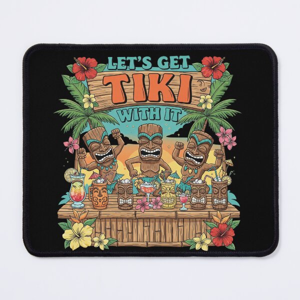 Item preview, LET´S GET TIKI WITH IT get jiggy with it - crazy life at the tiki bar - 7168x7168 designed and sold by darky72.