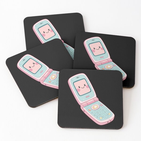 Item preview, Kawaii Chibi Flip Phone – Pastel Cartoon Cute Sticker Design designed and sold by VividOrganica.