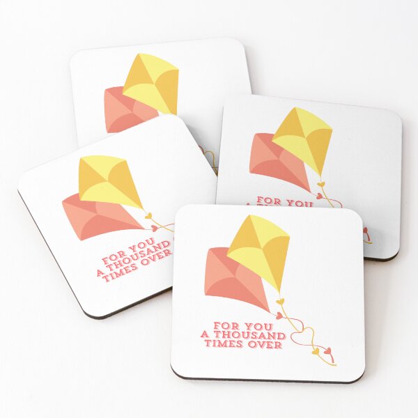 Item preview, “For You, A Thousand Times Over” Quote | The Kite Runner by Khaled Hosseini | Pastel Yellow and Orange Kite Illustration | Inspirational Literary Typography Design for Book Lovers designed and sold by Art By Rukayya.