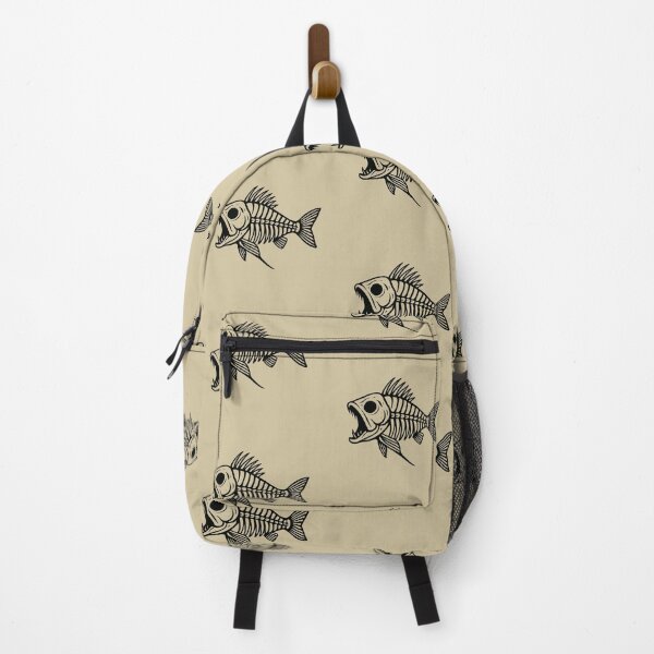 Item preview, Tattoo Style Skeleton Fish – Bold Fishing Design designed and sold by NoRestDesigns.