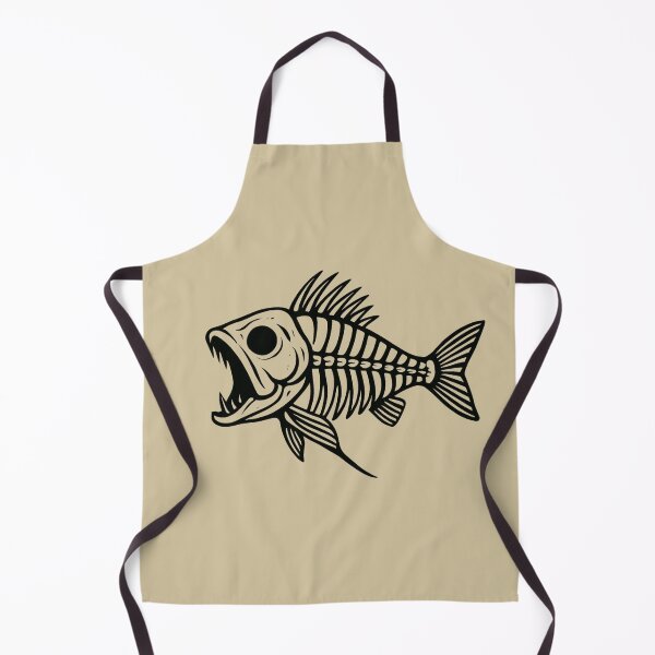 Item preview, Tattoo Style Skeleton Fish – Bold Fishing Design designed and sold by NoRestDesigns.