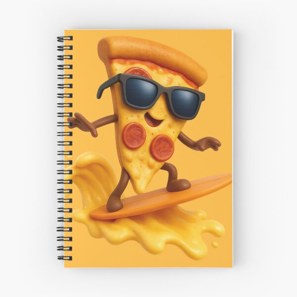 Item preview, Rebanada de pizza surfeando sobre una tabla de surf con queso derretido designed and sold by Canvations.