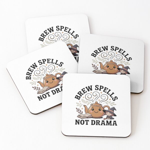 Item preview, Brew Spells Not Drama — cozy witch teapot designed and sold by MagicWander.