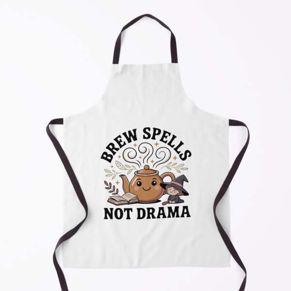 Item preview, Brew Spells Not Drama — cozy witch teapot designed and sold by MagicWander.