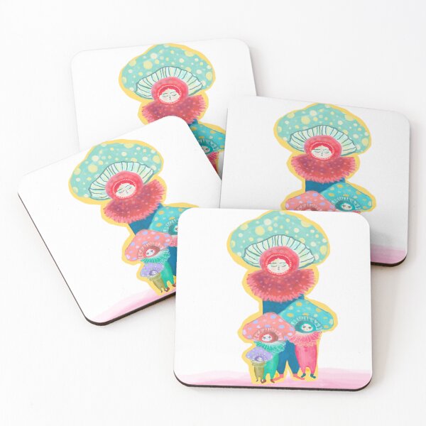 Item preview, mushroom family designed and sold by lapukiprints.