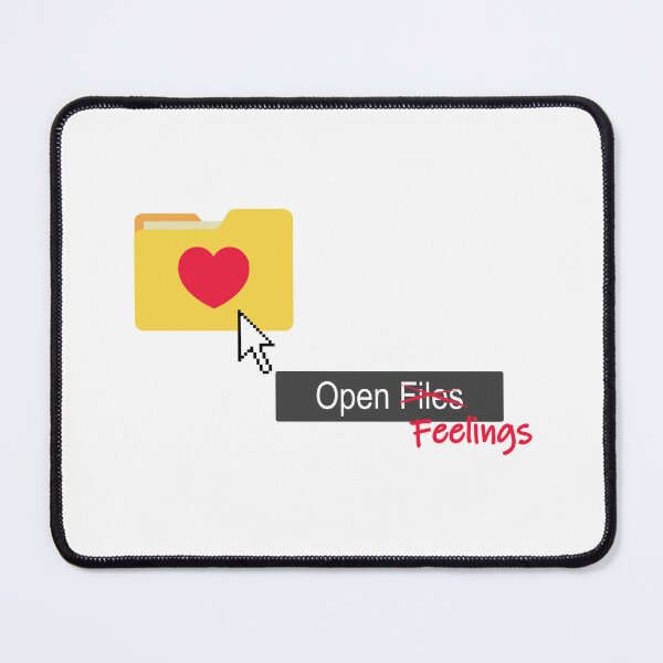 Item preview, Open Feelings – Funny Computer Folder Love Design designed and sold by Vexelcor.