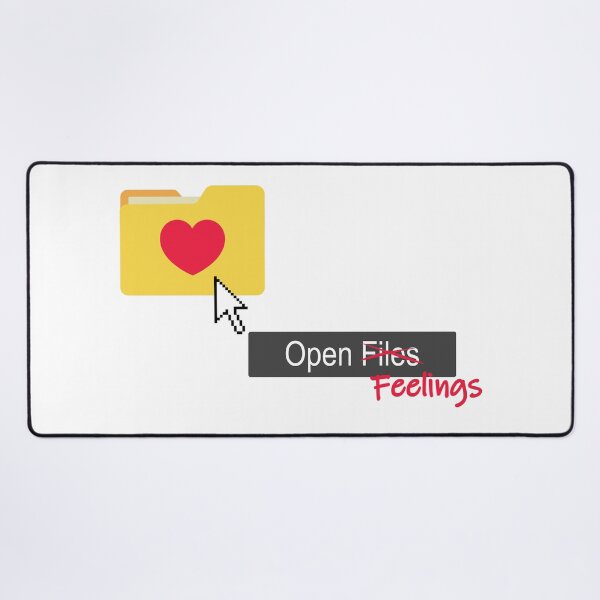 Item preview, Open Feelings – Funny Computer Folder Love Design designed and sold by Vexelcor.