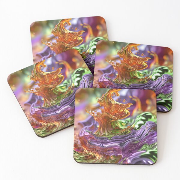 Item preview, Abstract Flame in Autumn Colored Chrome designed and sold by Harmonic_Layers.