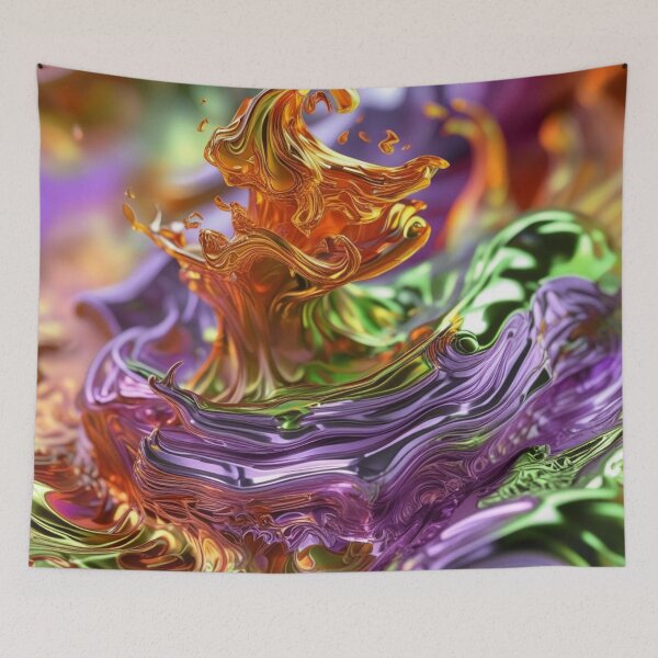 Item preview, Abstract Flame in Autumn Colored Chrome designed and sold by Harmonic_Layers.