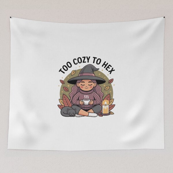 Item preview, Too Cozy to Hex — Chibi Witch Tea designed and sold by MagicWander.