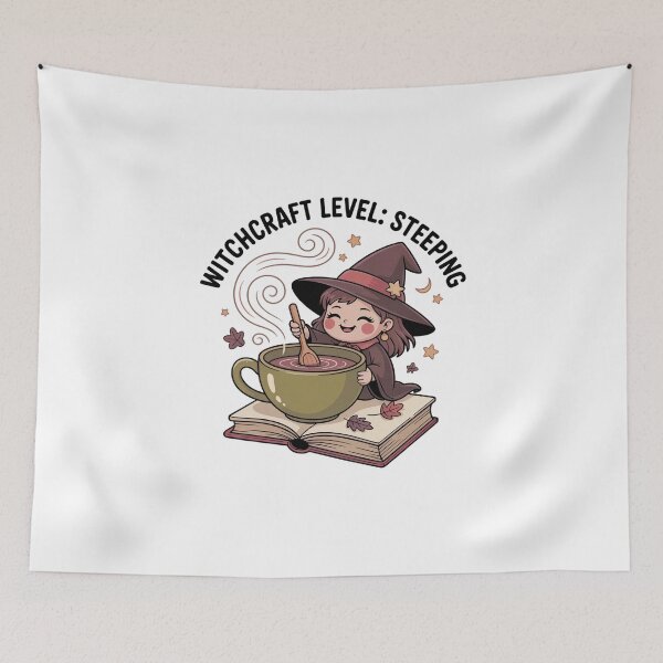 Item preview, Witchcraft Level: Steeping — Cozy Tea Witch designed and sold by MagicWander.