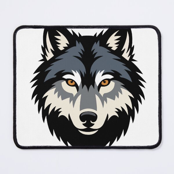 Item preview, Wolf Face Sticker – Modern Animal Illustration designed and sold by Pixel & Ponder.