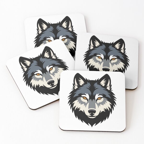 Item preview, Wolf Face Sticker – Modern Animal Illustration designed and sold by Pixel & Ponder.