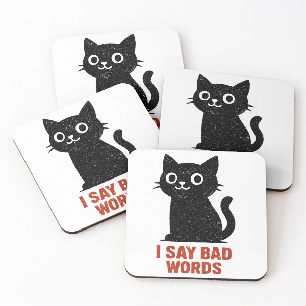 Item preview, Foul-Mouthed Feline - I Say Bad Words designed and sold by Dazzlement.