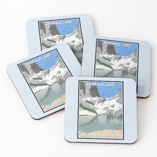 Item preview, Map Design - Colorado Rocky Mountain Emerald Lake designed and sold by Willz Designz.