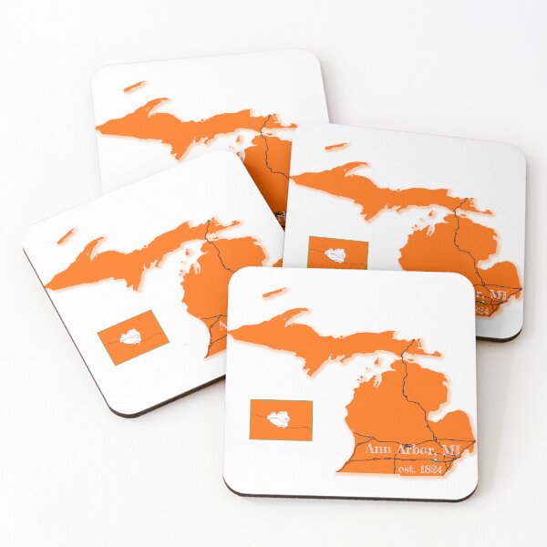 Item preview, Ann Arbor, MI [Orange] designed and sold by PhilbonianDezin.