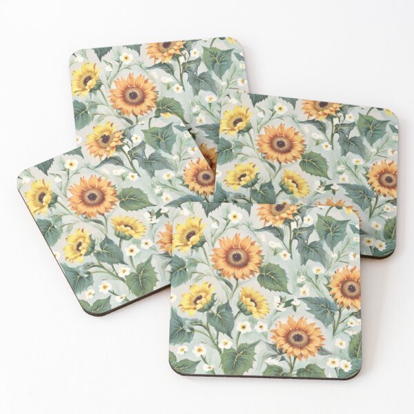 Item preview, Vintage style orange sunflowers designed and sold by Nice-patterns.
