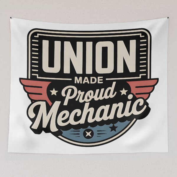 Item preview, Proud Mechanic Union Made Badge designed and sold by CraftStudioCo.