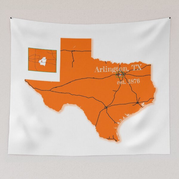 Item preview, Arlington, TX [Orange] designed and sold by PhilbonianDezin.