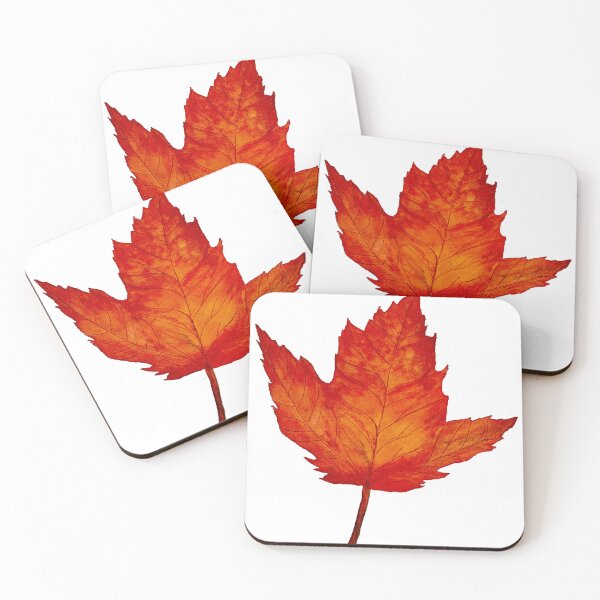 Item preview, Red-Orange Maple Leaf designed and sold by Lisa Neuman Watercolors.