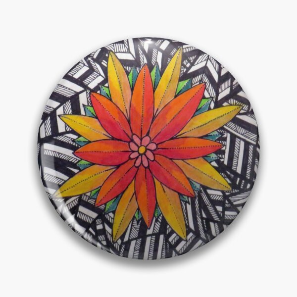 Item preview, 853 - GEOMETRIC FLORAL DESIGN - DAVE EDWARDS - MIXED MEDIA  - 2024 designed and sold by BLYTHART.