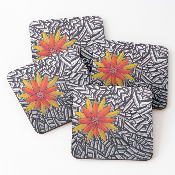 Item preview, 853 - GEOMETRIC FLORAL DESIGN - DAVE EDWARDS - MIXED MEDIA  - 2024 designed and sold by BLYTHART.