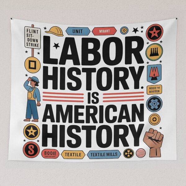 Item preview, Labor History Is American History designed and sold by CraftStudioCo.