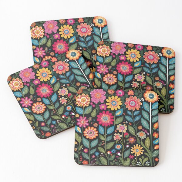 Item preview, Midnight Garden Party – Bold Retro Floral Pattern designed and sold by Groovy Looks.