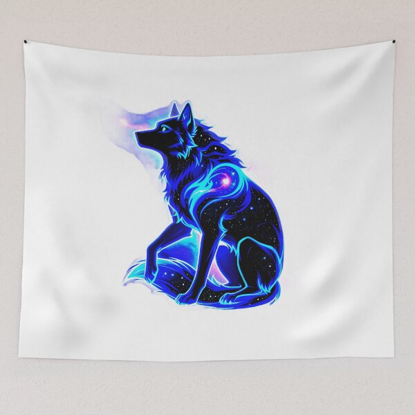 Item preview, Majestic Galaxy Wolf – Cosmic Energy Spirit 2 designed and sold by CreaVox.