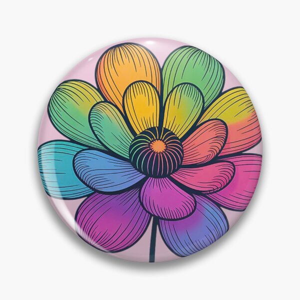 Item preview, Rainbow Floral Power - Colorful Art designed and sold by VibrArtco.