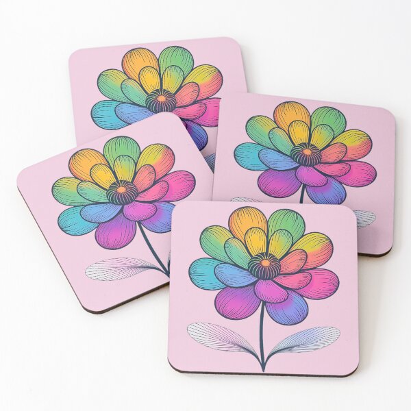 Item preview, Rainbow Floral Power - Colorful Art designed and sold by VibrArtco.