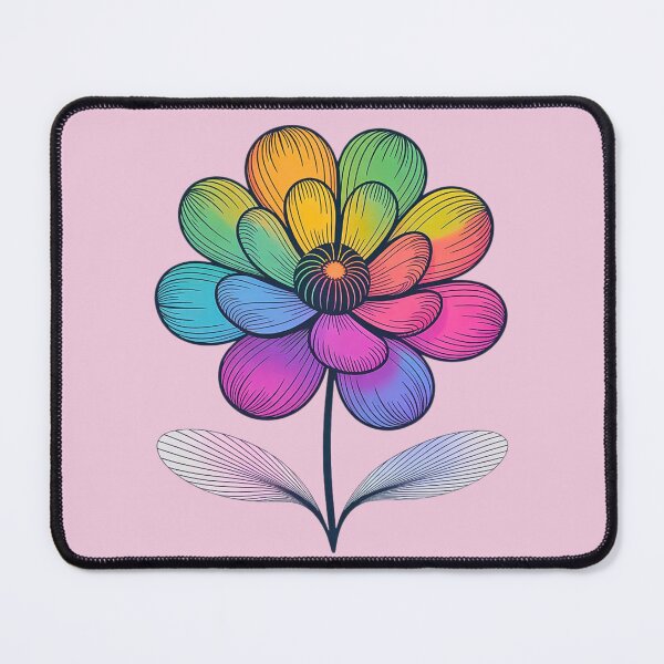Item preview, Rainbow Floral Power - Colorful Art designed and sold by VibrArtco.