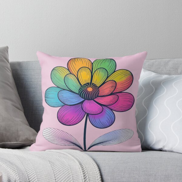Item preview, Rainbow Floral Power - Colorful Art designed and sold by VibrArtco.