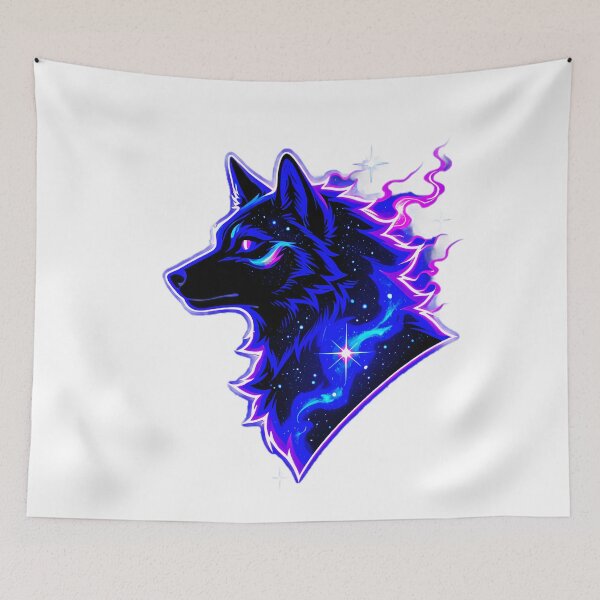 Item preview, Majestic Galaxy Wolf – Cosmic Energy Spirit 3 designed and sold by CreaVox.