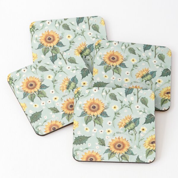 Item preview, Vintage style orange sunflowers designed and sold by Nice-patterns.