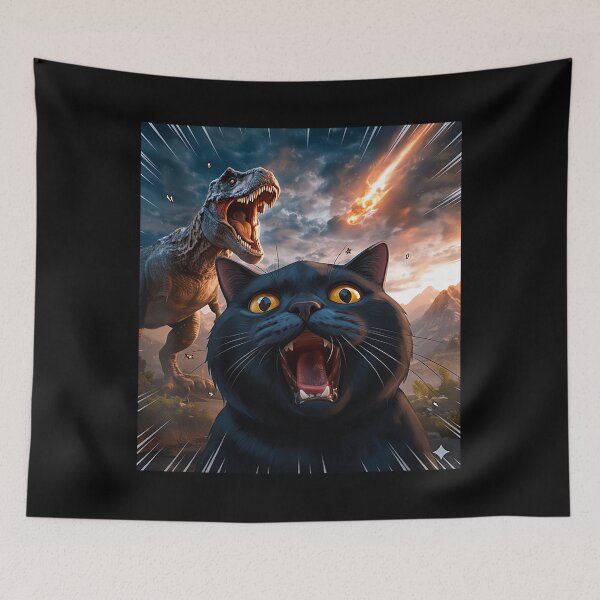 Item preview, Dino-Mite Disaster: A Cat's Last Screech designed and sold by momoworlddesign.