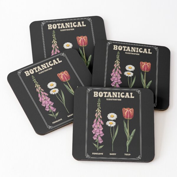 Item preview, Foxglove Daisy Tulip Vintage Botanical Flowers  designed and sold by ArtFromBeyond.