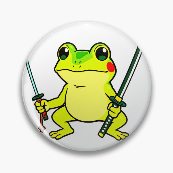 Item preview, Tiny Samurai Frog – Cute Warrior Spirit designed and sold by CreaVox.