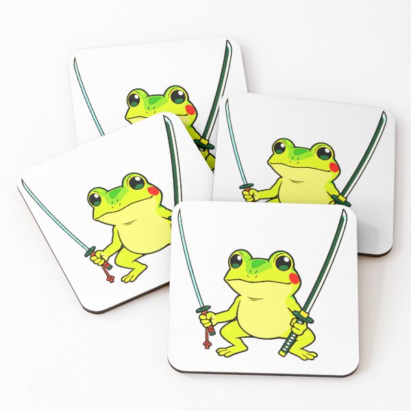 Item preview, Tiny Samurai Frog – Cute Warrior Spirit designed and sold by CreaVox.