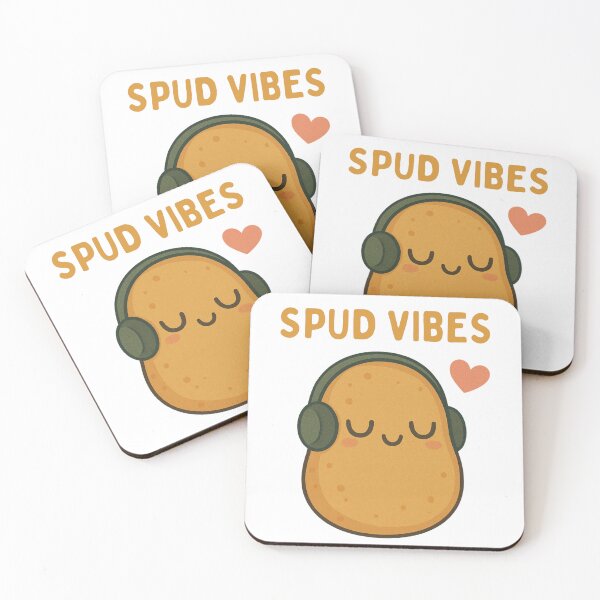 Item preview, Spud Vibes – Funny Cute Potato Cartoon with Headphones designed and sold by jelonkaa.