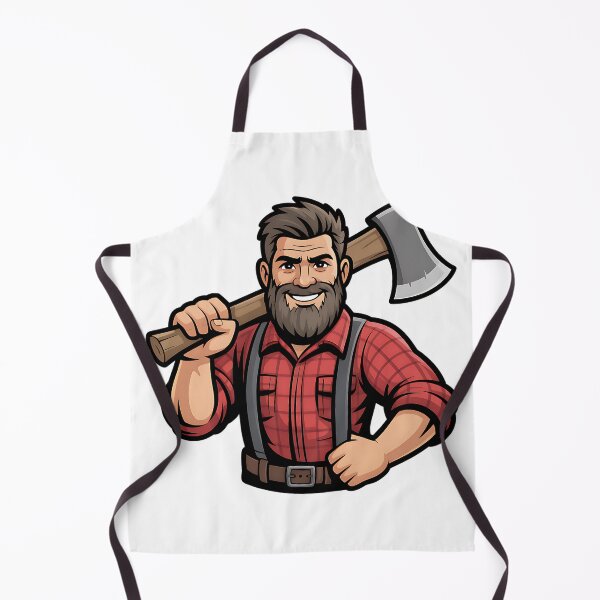 Item preview, Cheerful Lumberjack Cartoon Design designed and sold by CraftStudioCo.