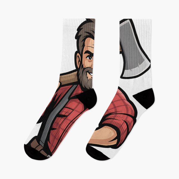 Item preview, Cheerful Lumberjack Cartoon Design designed and sold by CraftStudioCo.